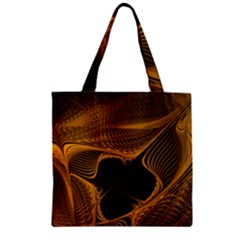 Fractal Design Background Pattern Zipper Grocery Tote Bag by Wegoenart