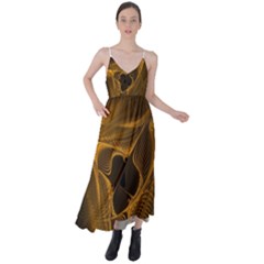 Fractal Design Background Pattern Tie Back Maxi Dress