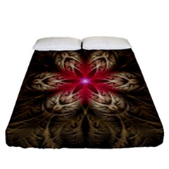 Fractal Background Design Abstract Fitted Sheet (queen Size) by Wegoenart