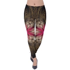 Fractal Background Design Abstract Velvet Leggings by Wegoenart