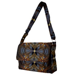 Fractal Art Abstract Pattern Full Print Messenger Bag (l)