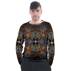 Fractal Art Abstract Pattern Men s Long Sleeve Raglan Tee