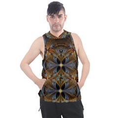 Fractal Art Abstract Pattern Men s Sleeveless Hoodie