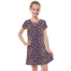 Spiral Pattern Texture Fractal Kids  Cross Web Dress