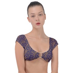 Spiral Pattern Texture Fractal Cap Sleeve Ring Bikini Top