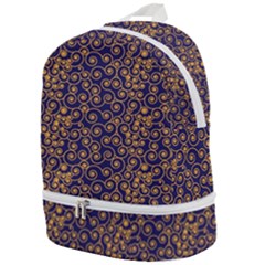 Spiral Pattern Texture Fractal Zip Bottom Backpack