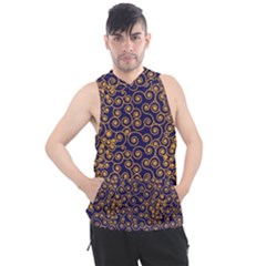 Spiral Pattern Texture Fractal Men s Sleeveless Hoodie