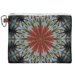 Fractal Floral Fantasy Flower Canvas Cosmetic Bag (xxl) by Wegoenart