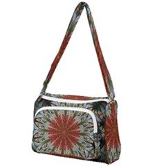 Fractal Floral Fantasy Flower Front Pocket Crossbody Bag by Wegoenart