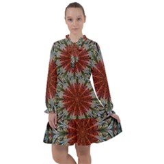 Fractal Floral Fantasy Flower All Frills Chiffon Dress