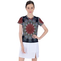 Fractal Floral Fantasy Flower Women s Sports Top