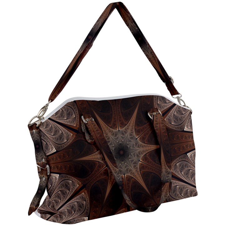 Fractal Abstract Star Pattern Canvas Crossbody Bag