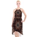 Fractal Abstract Star Pattern High-Low Halter Chiffon Dress  View1