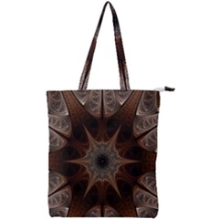 Fractal Abstract Star Pattern Double Zip Up Tote Bag by Wegoenart