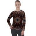 Fractal Abstract Star Pattern Women s Long Sleeve Raglan Tee View1