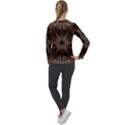 Fractal Abstract Star Pattern Women s Long Sleeve Raglan Tee View2