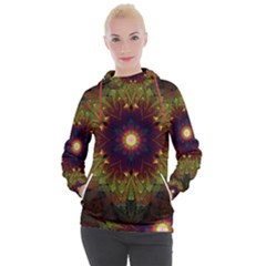 Art Abstract Fractal Pattern Women s Hooded Pullover