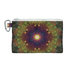 Art Abstract Fractal Pattern Canvas Cosmetic Bag (medium)