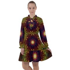 Art Abstract Fractal Pattern All Frills Chiffon Dress