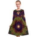 Art Abstract Fractal Pattern Kids  Midi Sailor Dress View1