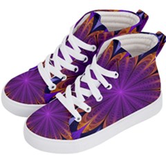 Art Abstract Fractal Pattern Kids  Hi-top Skate Sneakers