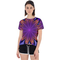 Art Abstract Fractal Pattern Open Back Sport Tee