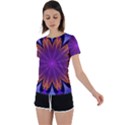 Art Abstract Fractal Pattern Back Circle Cutout Sports Tee View1