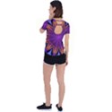 Art Abstract Fractal Pattern Back Circle Cutout Sports Tee View2