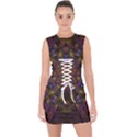 Fractal Abstract Background Pattern Lace Up Front Bodycon Dress View1