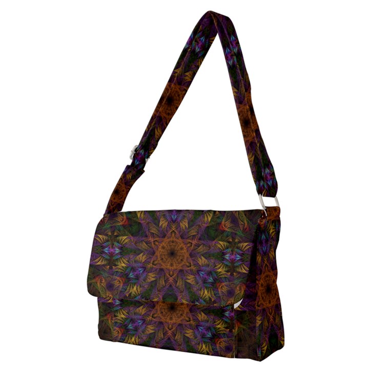 Fractal Abstract Background Pattern Full Print Messenger Bag (M)