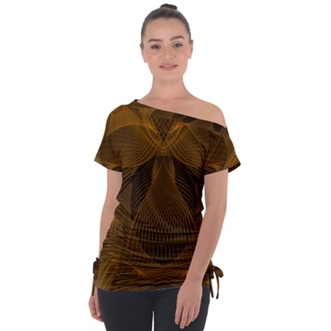 Fractal Design Background Pattern Tie-up Tee by Wegoenart