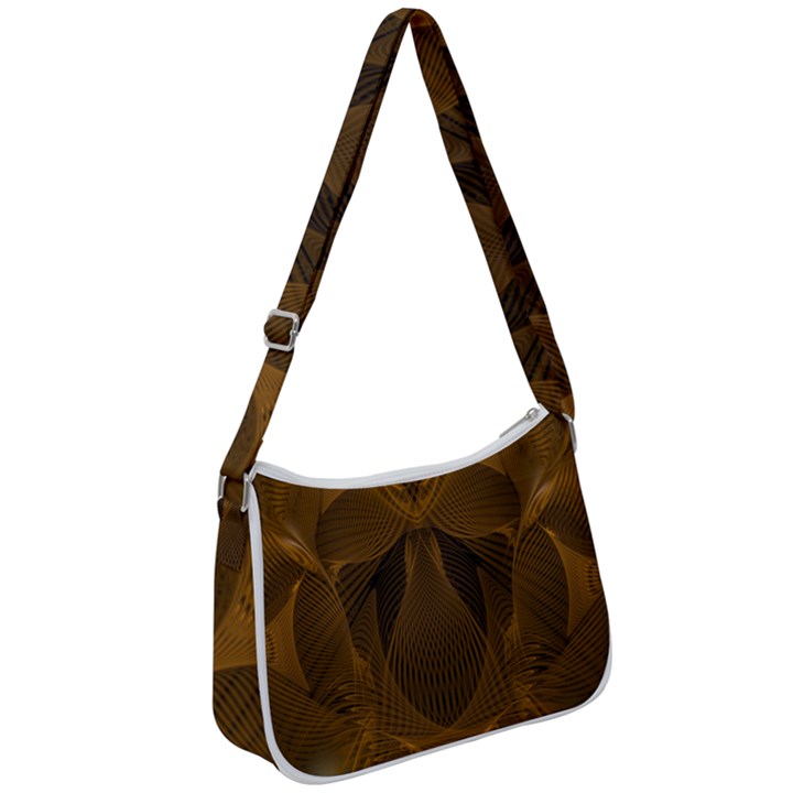 Fractal Design Background Pattern Zip Up Shoulder Bag