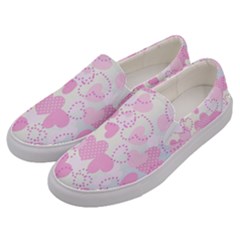 Valentine Background Hearts Bokeh Men s Canvas Slip Ons by Nexatart