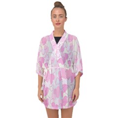 Valentine Background Hearts Bokeh Half Sleeve Chiffon Kimono by Nexatart