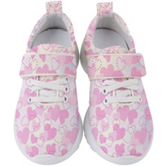 Valentine Background Hearts Bokeh Kids  Velcro Strap Shoes by Nexatart