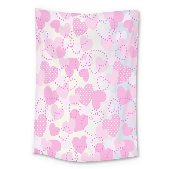 Valentine Background Hearts Bokeh Large Tapestry