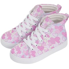 Valentine Background Hearts Bokeh Kids  Hi-top Skate Sneakers by Nexatart