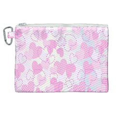 Valentine Background Hearts Bokeh Canvas Cosmetic Bag (xl)