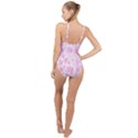 Valentine Background Hearts Bokeh High Neck One Piece Swimsuit View2