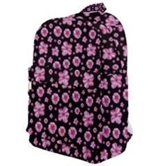 Pink And Black Floral Collage Print Classic Backpack