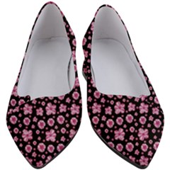 Pink And Black Floral Collage Print Women s Block Heels 