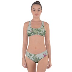 Botanical Vintage Style Motif Artwork 2 Criss Cross Bikini Set by dflcprintsclothing