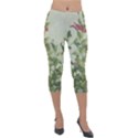 Botanical Vintage Style Motif Artwork 2 Lightweight Velour Capri Leggings  View1