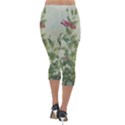 Botanical Vintage Style Motif Artwork 2 Lightweight Velour Capri Leggings  View2