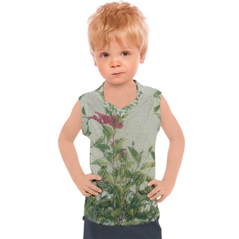 Botanical Vintage Style Motif Artwork 2 Kids  Sport Tank Top by dflcprintsclothing