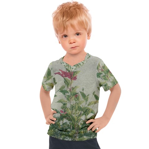 Botanical Vintage Style Motif Artwork 2 Kids  Sports Tee by dflcprintsclothing