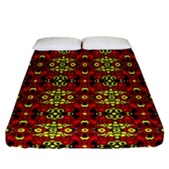 Rby-c-5-3 Fitted Sheet (queen Size) by ArtworkByPatrick