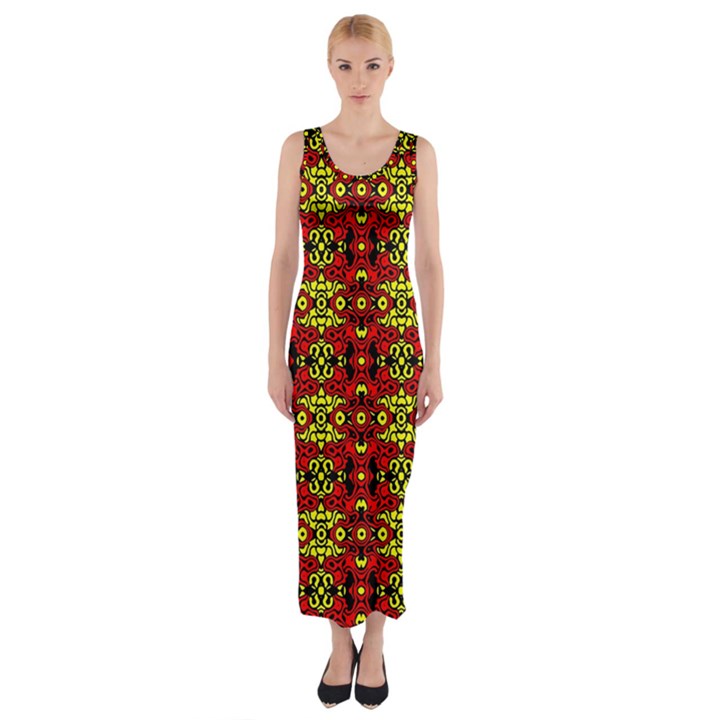 RBY-C-5-3 Fitted Maxi Dress