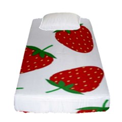 Seamless Pattern Fresh Strawberry Fitted Sheet (single Size) by Wegoenart