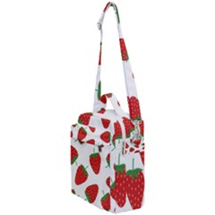 Seamless Pattern Fresh Strawberry Crossbody Day Bag by Wegoenart